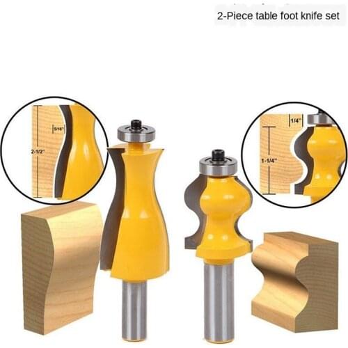 2 PCS Jewelry Box Side and Foot Mold Router Bit Set - 1/2" Shank Woodworking cutter Tenon Cutter for Woodworking Tools