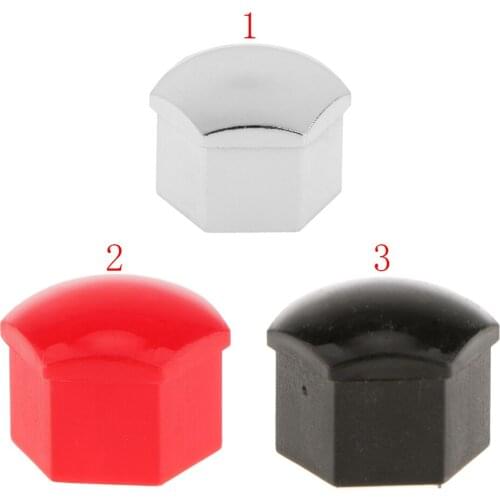 20x Wheel Lug Nut Center Cover Caps + Tool For Audi A3 A4 A5 A6 A7 Q5 Red Chrome plastic