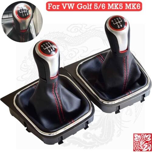 For VW Volkswagen Golf 5 Car Gear Shift Knob Lever Stick Pen Hand Ball Manual 5 6 Speed Car Styling