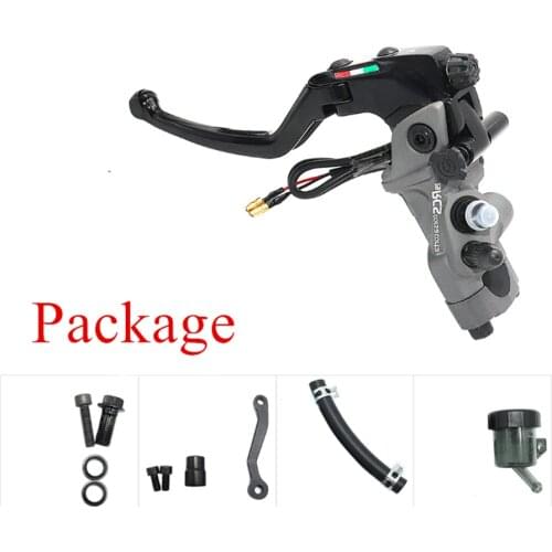 Left side Motorcycle Brake Master Cylinder Cable clutch Radial Brake Pump CNC 19 RCS 22mm Universal