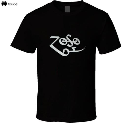 2019 Male Best Selling Zoso Jimmy Symbol Zeppelin Rock & Roll Retro Music T Shirt Summer Tee Shirt