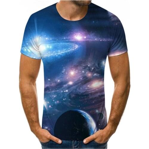 Fashion Universe starry sky Mens t-shirts Astroworld 3D print stranger things Casual Short sleeve O-neck oversized t shirt