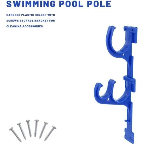 Swimming Pool Pole Hanger Set High Quality Plastic Durable Multi Purpose Hooks Kit For Leaf Rakes Skimmers Vacuum Hoses