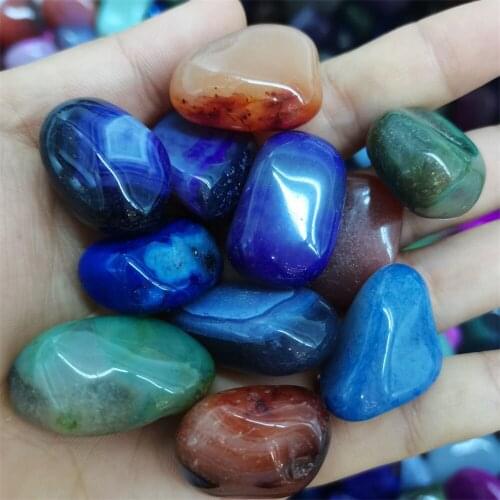 Natural Mix Colours Stone Polished Gravel Rock Crystal Quartz Mineral Specimen Fish Tank Garden Flowerpot Decoration Stone