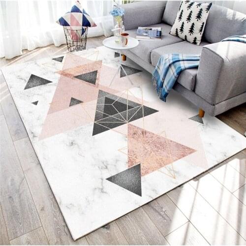 New Washable Nordic Style Carpet For Living Room, Modern Geometric Fluffy Soft Carpet Room, Floor, Mat For Kids Rug Bedroom For