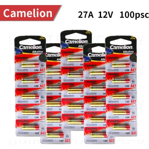 Wholesale 100pcs/lot New 12V Camelion A27 27A Ultra Alkaline battery/alarm batteries Free Shipping