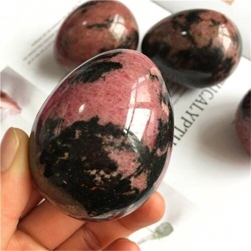 Wholesale Natural Plum Blossom Tourmaline Crystal Healing Stones Pink Tourmaline Palm Egg
