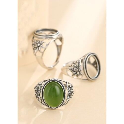 10.5*14mm 925 STERLING SILVER Women Semi Mount Bases Blanks base blank Pad ring Setting wedding jewelry findings diy A5964