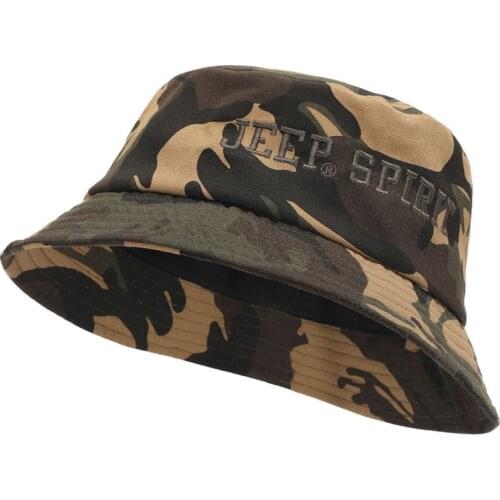 Brand Summer Bucket Hat Men Women Fashion Camouflage Cap Men Cotton Sun Protection Mens Caps Print Letter Outdoor Casual Hats