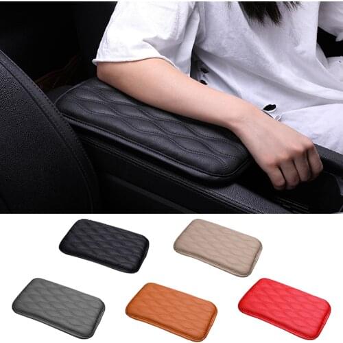 PU Leather Car Armrest Pad Soft Car Armrest Cushion Universal Center Console Anti Scratch Mat Protection Non Slip Hand Supports