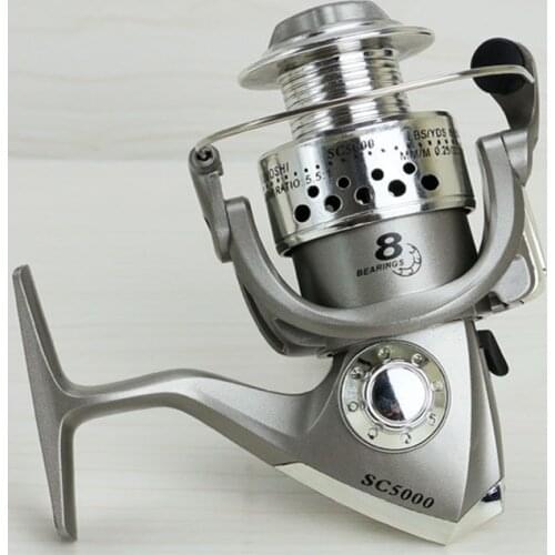 8BB 1000-7000 Series Fishing Reels Plastic Base Spincast Reel In Disount Fishing Spinning Reel Large Long Shot Wheel SC