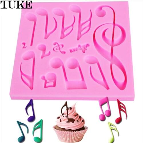 Music Notes Cookie Cutter Plastic Sugarcraft Fondant Cutter Mold Cake Decorating Tools Baking Cupcake Mold