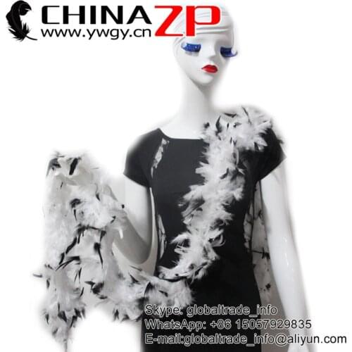 Made in CHINAZP Factory 2yards/lot 40G Dyed Bleach white Turkey Feather Chandelle Boa Danceing Girl Showing