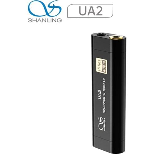 Shanling UA2 Headphone Amplifier ES9038Q2M DAC/AMP Portable USB 32bit/768kHz DSD512 3.5 mm SE and 2.5 mm BAL Dedicated