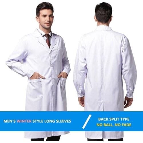 Unisex Cotton Slim White Dental Workwear Uniform Spot White Coat Spa Service Lab Coat Beauty Salon Workwear 2020 New