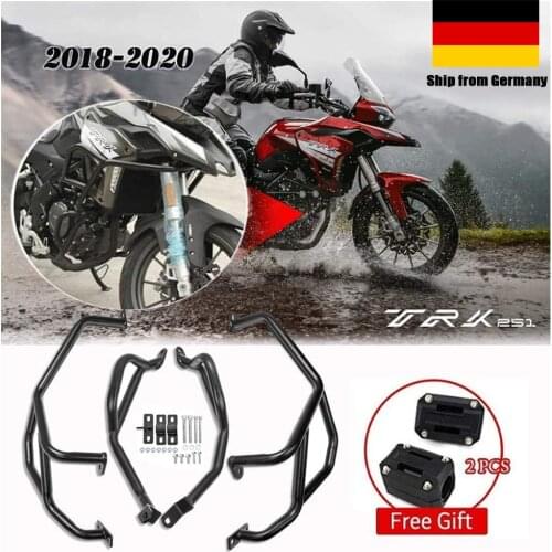 Upper Lower Crash Bar Engine Guard Stunt Cage Frame Bumper Body Protector for 2018 2019 2020 Benelli TRK 251 Accessories Moto