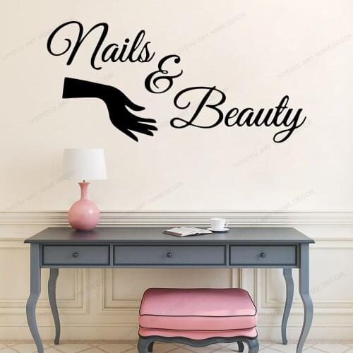 Nail and Beauty Salon Vinyl Wall Decal Manicure Wall Sticker Beauty Salon Nail Bar Window Wall Decoration QQ1027