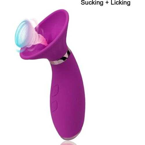 Tongue Licking Vibrating Vagina Nipple Sucking Vibrator Clitoris Stimulator Sex Toys Silicone Female Masturbators