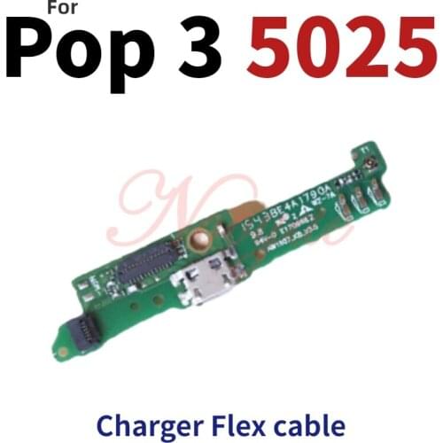 For Alcatel One Touch Pop 3 OT5025 5025 5025D USB Dock Charger Port Charging Plug Microphone MIC Flex Cable Board + Tracking
