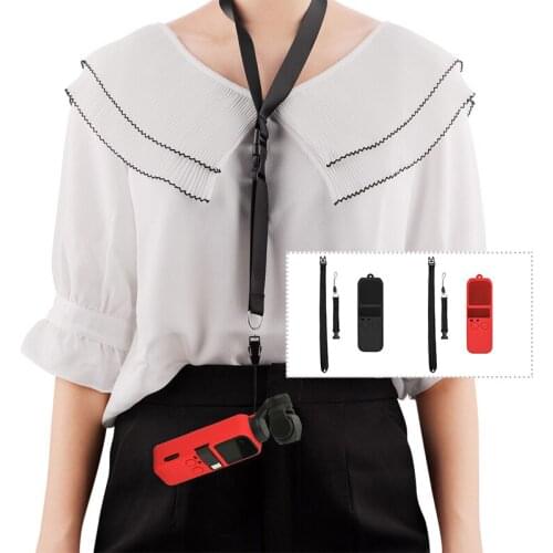 Protective Case for DJI Osmo Pocket Camera Protection Silicone Cover with Sling Strap Handheld Gimbal Stabilizer Accessories