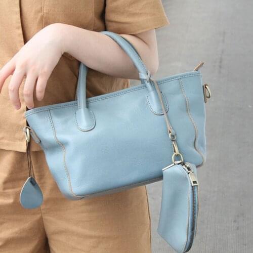 Female Hand Bag Women Genuine Leather Shoulder Bag Fashion Messenger Bags With Purses Elegant Lady Tote Luxury Designer Handbags