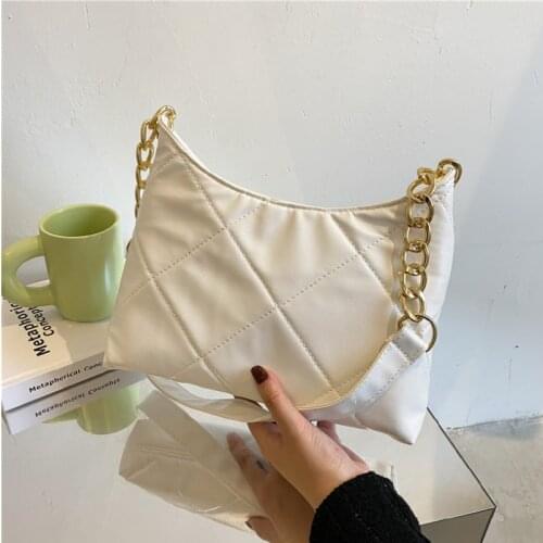 Female Handbag Simple Solid Color Lingge Large Capacity Bucket Bag Fashion Chain Shoulder Messenger Bags For Women Сумка Женская