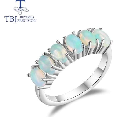 Simple top quality Opal Ring ,Natural Ethiopia Opal oval 3*5mm 2ct gemstone Ring 925 sterling silver fine jewelry for women