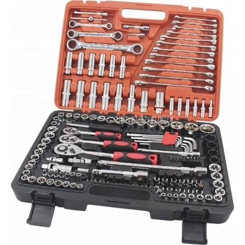 1Set/150pcs Professional Mechanics Repair Tool Set Hand Tools for Car Tire Spanner Wrench Socket Bicycle Repair Tool Kits ZG150