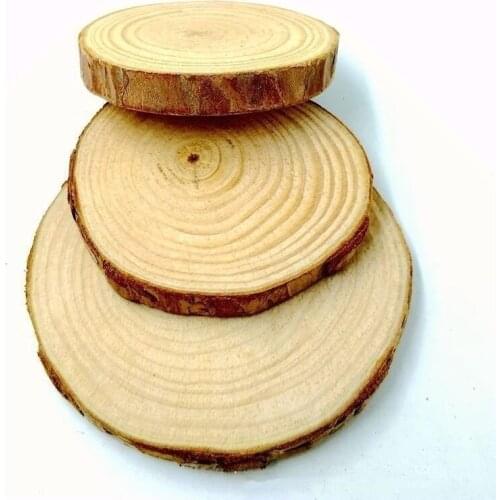 10pcs/lot Plain Wood Embellishment Blank Heart home decor craft DIY creative materials round wood materials Garden decoration