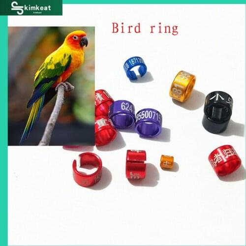 20 Pcs Aluminium alloy Open-loop Bird Leg Rings Pigeon Parrot Canary Finch Leg Bands Color-random