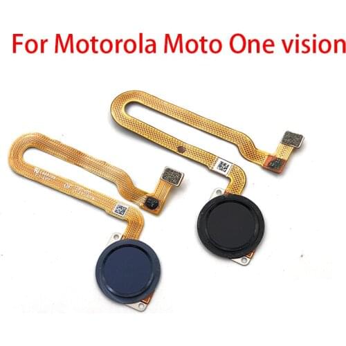 20pcs/lot Fingerprint Sensor Home Return Key Menu Button Flex Ribbon Cable For Motorola Moto One Vision