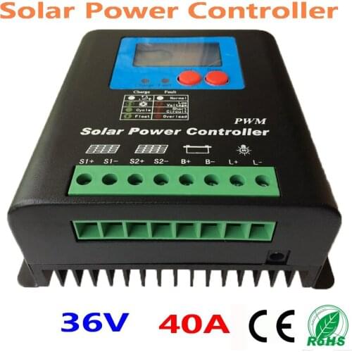 40A 60A36V Solar Charge Controller, Solar Controller Solar system 36V, PV panel Battery Regulator 40A 36V for 1500W Solar System