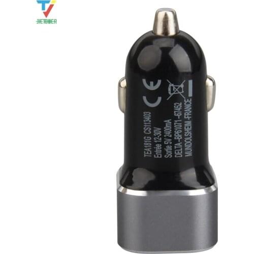 Usb Car Charger for Iphone Xr X 7 Plus Mobile Phone Charger In Car Dual Usb Small Square Chargers Adapter 50pcs/lot