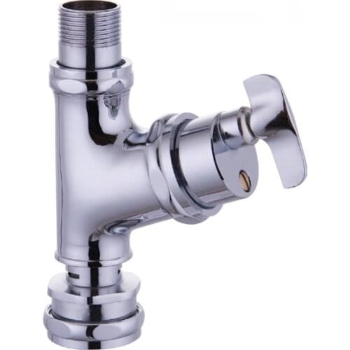 Free shipping Squat pan stool flushing valve with solid brass flush valve of hand pressing stool flushing valve from senducs