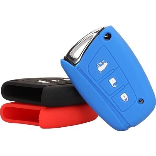 Jingyuqin New 10pcs 3 Buttons Remote Car Key Case Cover For Hyundai Solaris ix35 ix45 Accent Elantra Santa Fe Holder