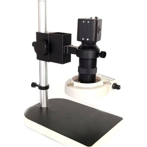 1080P Full HDMI Digital video microscope camera 8X-130X C-Mount lens zoom 56 Led ring light lamp BGA motherboard phone repair