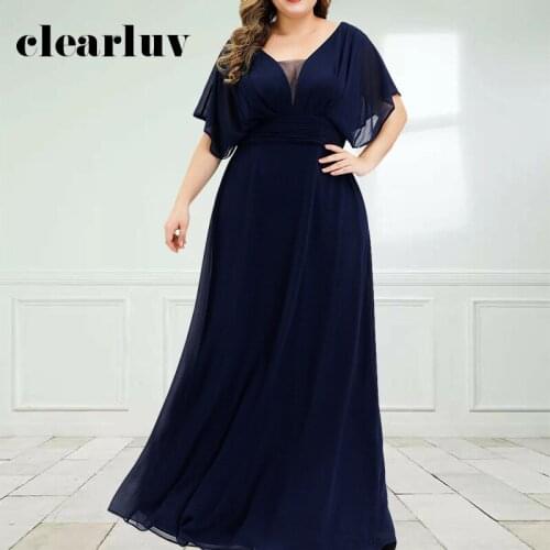 Clearluv Womens Evening Chiffon Dresses