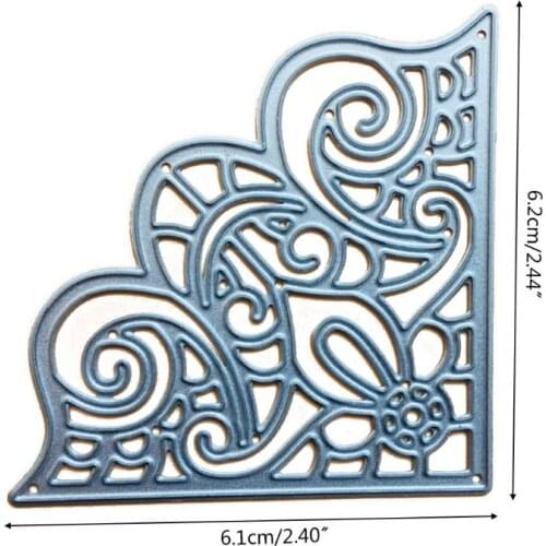 Flower Corner Metal Cutting Dies Stencil Scrapbooking DIY Album Stamp Paper Card R7RC