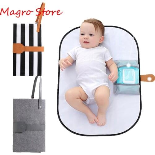 Infant Stroller Portable Clean Hands Diaper Toddler Outdoor Mat Baby Diaper Folding Waterproof Portable Nappy Changing Pad