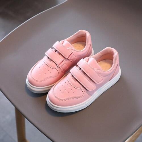 Children Sneaker Shoes Boys Girls Leather Flat Casual Running Shoes Autumn Leather Soft Bottom Skate Shoe SP128