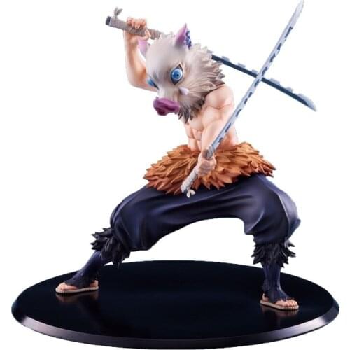 Anime Demon Slayer Action Figures Hashibira Inosuke Model Ornaments Hand-Made 1/8 PVC Collectible Toys Children Gift In Stock