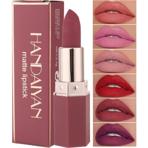 Makeup Lipstick Matte Non-stick cup Does not fade Lipsticks Waterproof Long Lasting Sexy Lipsticks Natural Lip Balm