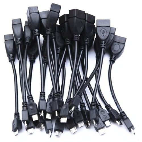 2pcs/lot USB OTG Cable Micro USB Cables Micro USB to USB Adapter For Samsung LG Sony HTC Android Smartphone with OTG