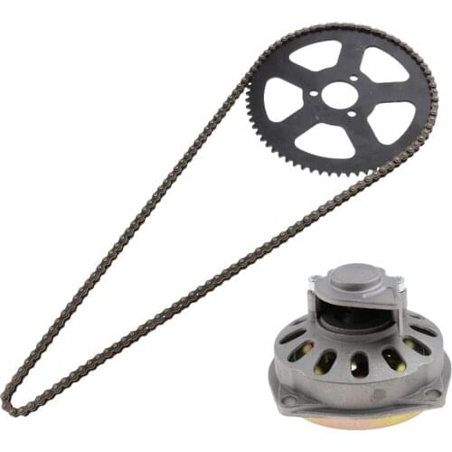 Clutch Drum Bell Housing & 25H 68 Links Drive Chain & Sprocket For 49cc High Quality and Very Durable