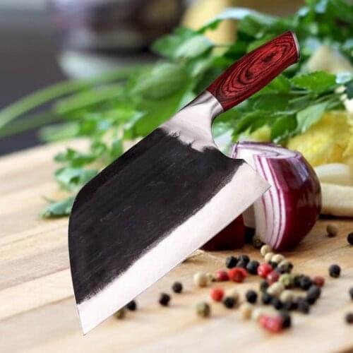 Handmade Forged Stainless Steel Knife Kitchen Knife Chinese Knife Meat Bone Cleaver Vegetable Chopper Knife Kitchen Tool
