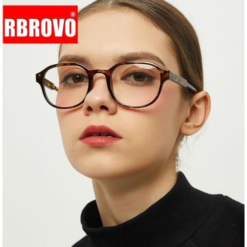 RBROVO Round Vintage Glasses Women Retro Glasses Frame Women Luxury Eyeglasses for Women/Men Brand Lentes De Lectura Mujer
