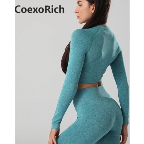 Yoga Set Women Tracksuit Sportwear Sport Suit Gym Clothing Ombre Seamless Fitness Crop Top High Waist Workout Pants Leggings