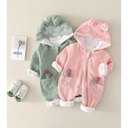 Infant Clothing 2020 Spring Autumn Ear Overalls Baby Rompers For Baby Girls Jumpsuit Costume Newborn Baby Boys Clothes Jackets