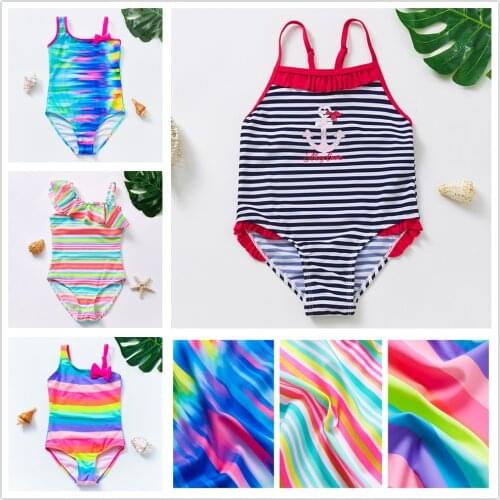 3~12Y Baby Girls Swimwear High quality Girls Swimsuit Striped Children Swimwear Kids Swimwear Swimming suit for kid girl -SW709
