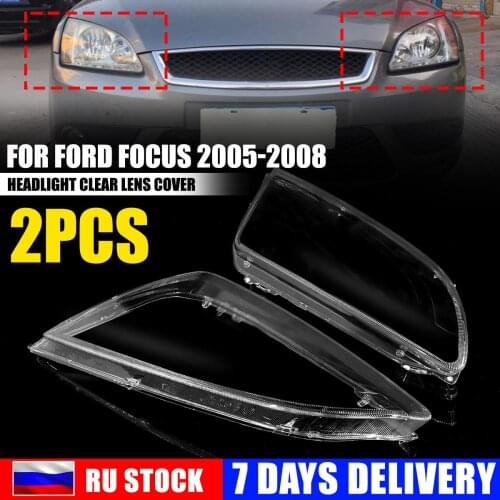 Pair Car Left Right Front Headlight Lens Light Cover Lampshade Shell Accessories Fit For Ford Focus 2005 2006 2007 2008